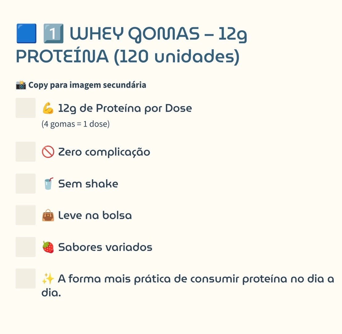 Gummy Whey ( Morango Cremoso ) 120 gummies